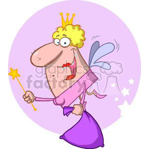 clipart RF Royalty-Free Illustration Cartoon funny character fairy+tale tooth+fairy flying women girl
