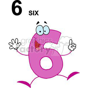 Number 6 clipart. Commercial use image # 378446