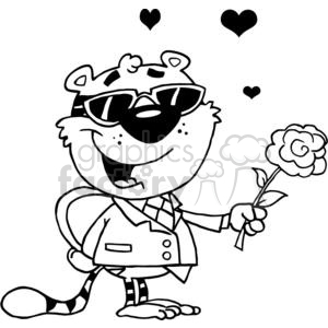 Romantic Tiger Bearing Gifts clipart. Commercial use image # 378571