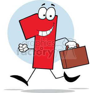 Business Number One Running With Suitcases clipart. Royalty-free image # 379498