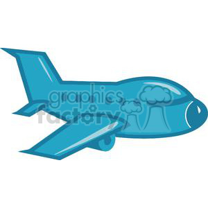 Blue airplane clipart. Commercial use image # 379699