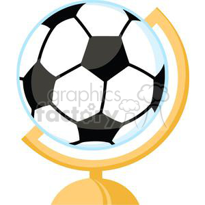 Soccer ball globe clipart. Royalty-free image # 379779