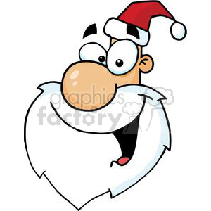 2349-Royalty-Free-Cartoon-Santa-Claus-Head clipart. Commercial use image # 379984