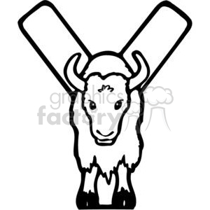 Letter Y Yak clipart. Royalty-free image # 380191