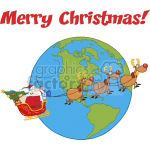 Cartoon-Santa-Merry-Christmas clipart. Royalty-free image # 381870