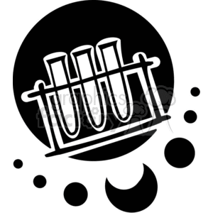 clipart - Black and white outline of test tubes .