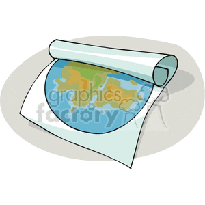 Cartoon poster of planet Earth clipart.