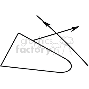 Black and white outline of a sine tool  clipart.