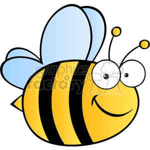cartoon funny characters vector bee
