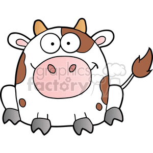 cartoon dairy cow clipart. Royalty-free image # 383352