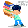 animated boy carrying books clipart. Royalty-free image # 383427