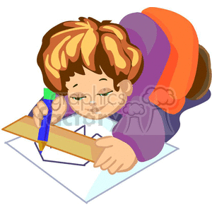 child drawing clipart. Commercial use image # 383471
