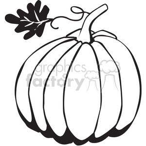 black and white pumpkin clipart. Royalty-free image # 383506