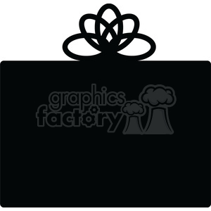 clipart - black Christmas gift icon.