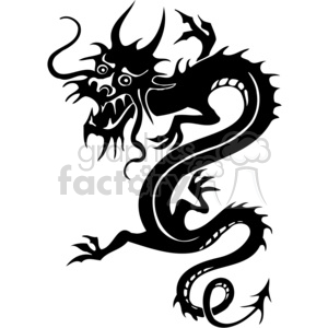 Chinese dragon dragons vinyl-ready black white vector tattoo tattoos design