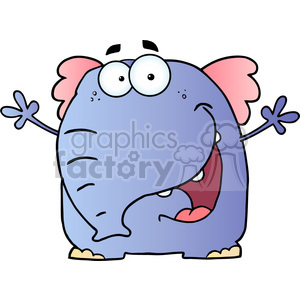102495-Cartoon-Clipart-Happy-Elephant-Cartoon-Character clipart. Royalty-free image # 384068