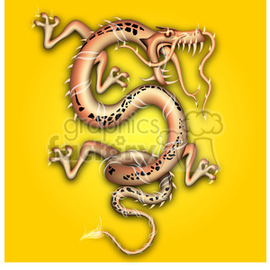 realistic RG vector clipart dragon Chinese 2012 yellow