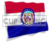 clipart - 3D animated Missouri flag.