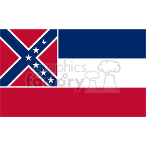 vector state Flag of Mississippi clipart. Commercial use image # 384615