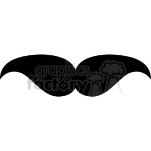 vector RG cartoon mustache mustaches hair male vinyl-ready black white