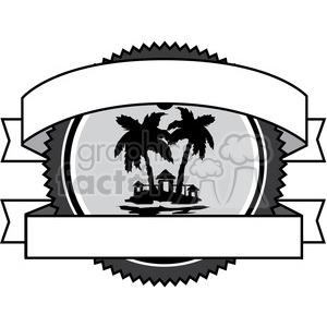 logo design elements symbols symbol island tropical certificate ribbon ribbons crest RG emblem template