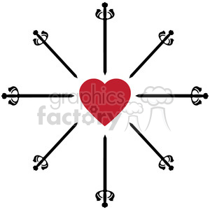 sword and heart 007 clipart. Royalty-free image # 384866