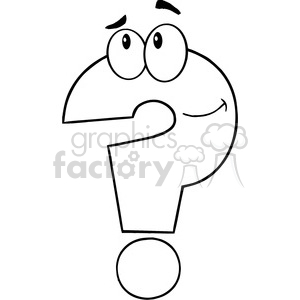 5031-Clipart-Illustration-of-Question-Mark-Cartoon-Character clipart. Royalty-free image # 385298
