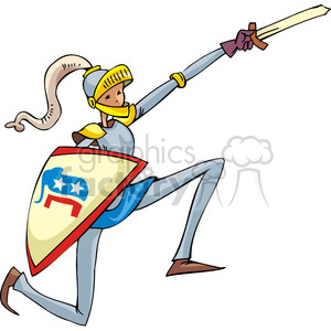 clipart - Republican in a knight suit.