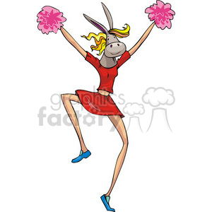 politics elections Government Democrat political liberals donkey cheerleader women girl cartoon democracy school+spirit