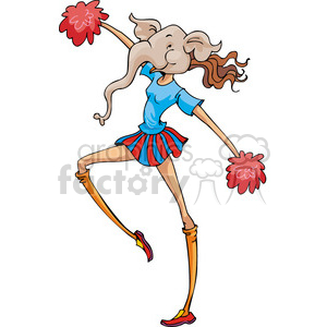 female Republican cheerleader clipart. Commercial use image # 385687
