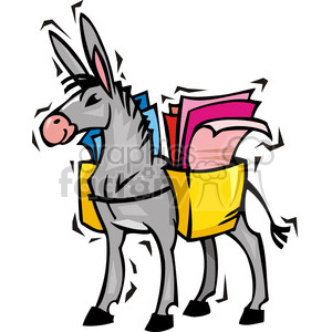 Democratic donkey voting ballot clipart.