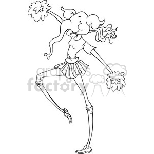 black and white image of a Republican woman clipart. Commercial use image # 385764