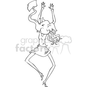 black and white female wearing a Republican mask clipart. Royalty-free image # 385766