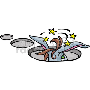 donkey stuck in a hole clipart. Commercial use image # 385789