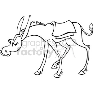 Democrat cartoon donkey clipart. Commercial use image # 385794