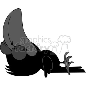 dead cartoon Crow clipart. Royalty-free image # 387266