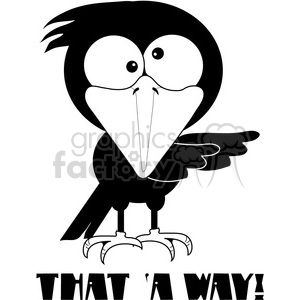 Crow 8 That A Way Arrow clipart.