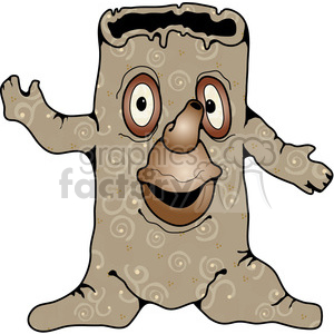 Tree character clipart.