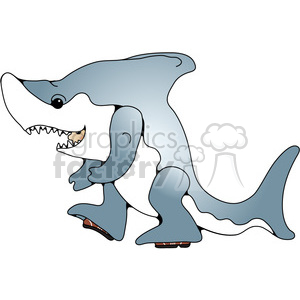 Shark Trick or Treater clipart. Commercial use image # 387545