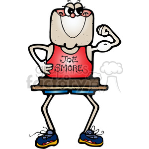 cartoon cute Joe+Smore smores snacks marshmallow chocolate graham+cracker character
