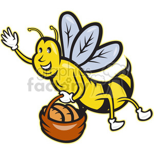 bee clipart graphicsfactory bread basket vector clip