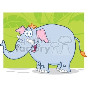 cartoon funny elephant animal zoo jungle