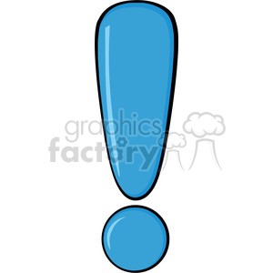 6276 Royalty Free Clip Art Blue Exclamation Mark clipart. Commercial use image # 389291