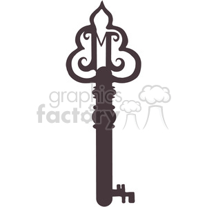 Barrel Key M clipart. Commercial use image # 391516