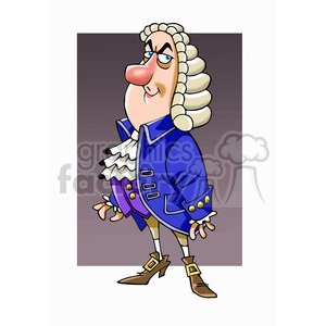 Johann Sebastian Bach cartoon caricature clipart.