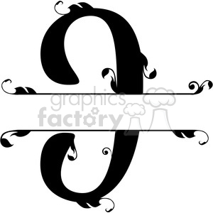 split regal i monogram vector design clipart. Royalty-free image # 392837