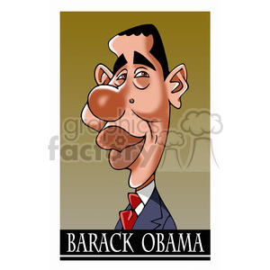 barack obama color clipart. Royalty-free image # 392891