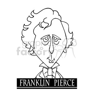 franklin pierce black white clipart. Royalty-free image # 392931