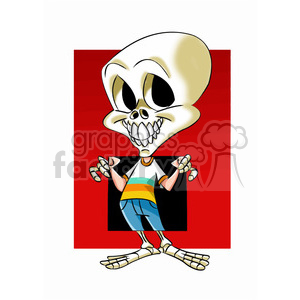 cartoon xray skeleton clipart. Royalty-free image # 393218