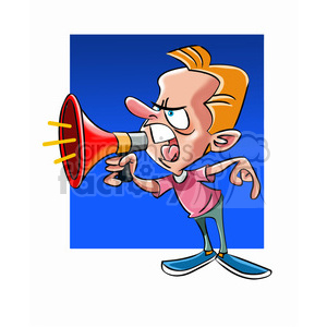 cartoon characters funny man yell yelling megaphone boss producer mean angry jerk